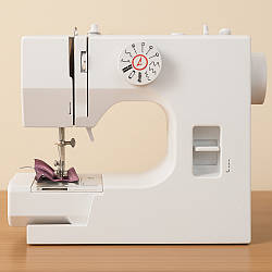 Домашня швейна машинка з педаллю від мережі YASM-825 / Міні-швейна машинка з оверлочним рядком