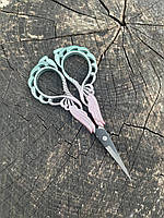 Ножиці вінтажні для вишивки, рукоділля та шиття декоративні ретроножиці (бірюзові)