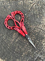 Ножиці вінтажні для вишивки, рукоділля та шиття декоративні ретроножиці ( червоні)