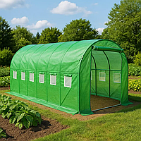 Теплица 18 м² (600×300×200 см) для обильного урожая, парник зеленый, производство Польша