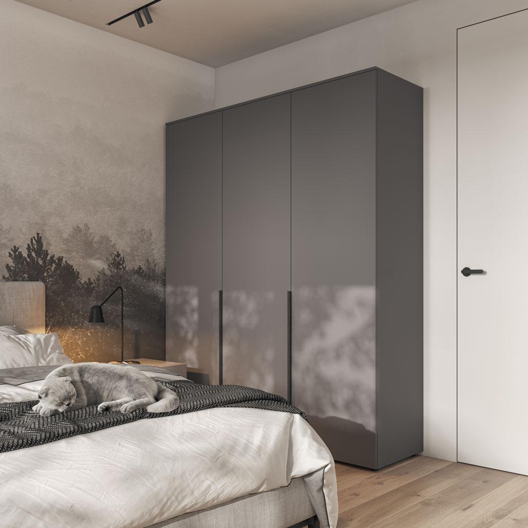 Шафа Moreli ST-0027 Ш 1800 x В 2200 x Г 520 мм Антрацит, фото 1