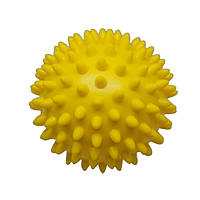 М'яч масажний d 10 см жовтий надувний D10 (70Гр)-Ж