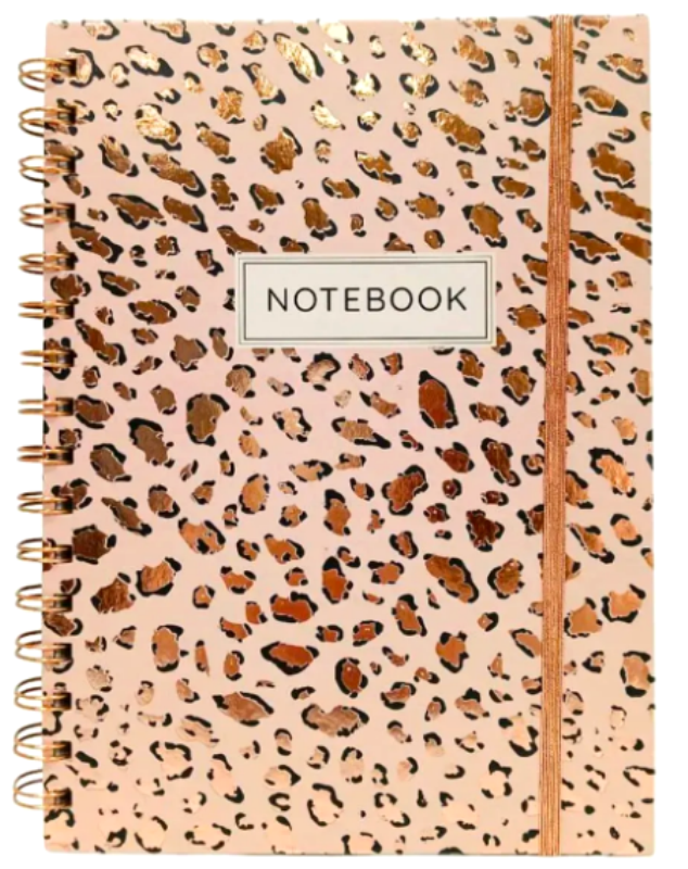 Зошит на спіралі А5, 100 аркушів,  на гумці, клітина, тверда обкладинка, ООПТ 5237, фото 1