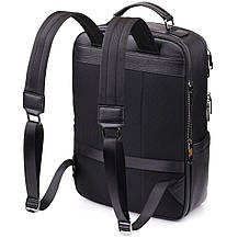 Багатофункціональний рюкзак для чоловіків з натуральної шкіри Vintage 23044 Чорний, фото 2