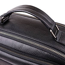 Багатофункціональний рюкзак для чоловіків з натуральної шкіри Vintage 23044 Чорний, фото 5