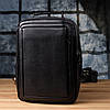 Багатофункціональний рюкзак для чоловіків з натуральної шкіри Vintage 23044 Чорний, фото 10