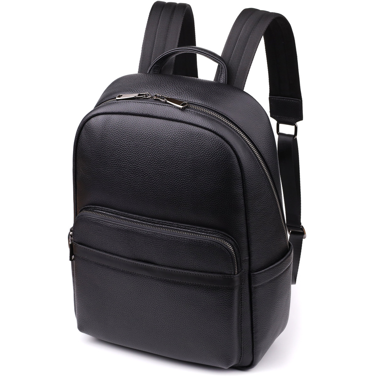 Місткий рюкзак для чоловіків з натуральної шкіри Vintage 23045 Чорний