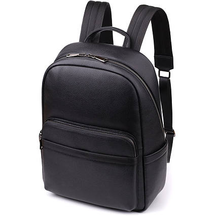 Місткий рюкзак для чоловіків з натуральної шкіри Vintage 23045 Чорний, фото 1