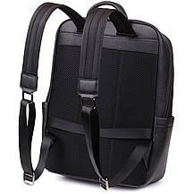 Зручний чоловічий рюкзак з натуральної шкіри Vintage 23052 Чорний, фото 2