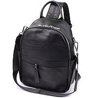 Надійний жіночий рюкзак з натуральної шкіри Vintage 23060 Чорний