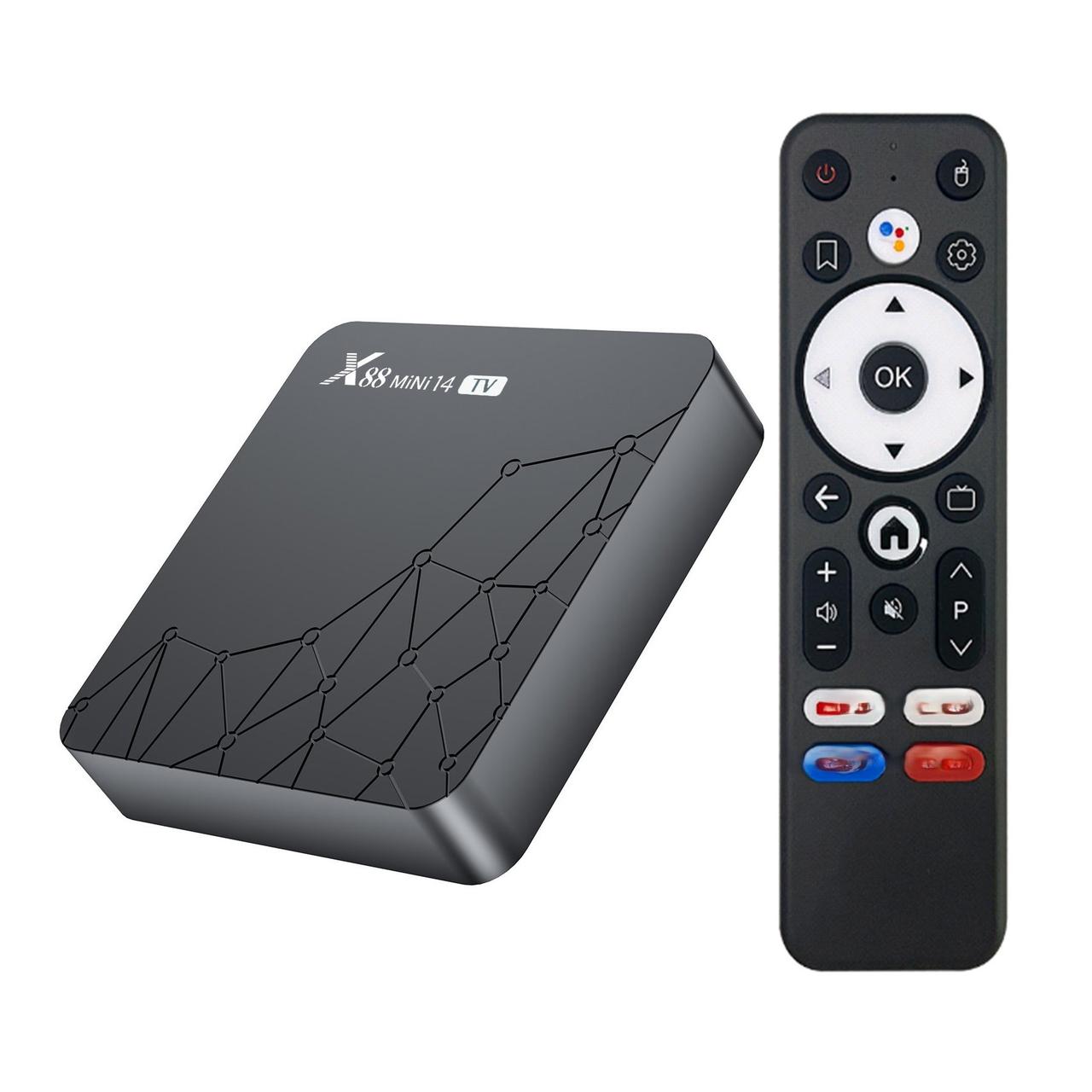 Смарт ТВ Приставка X88 mini 14 TV 2/16 Гб RK3518, Android 14, фото 1