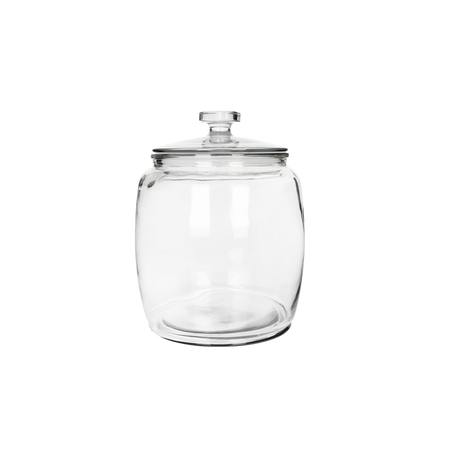 КРУГЛА БАНКА 0,9 Л ЗІ СКЛЯНОЮ КРИШКОЮ, фото 1