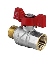 Кран шаровый Brass 15 1/2' НВ бабочка