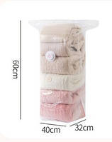 Вакуумний пакет 3D  із клапаном потовщений РА + РЕ 40 х 60 х 32 см 3D