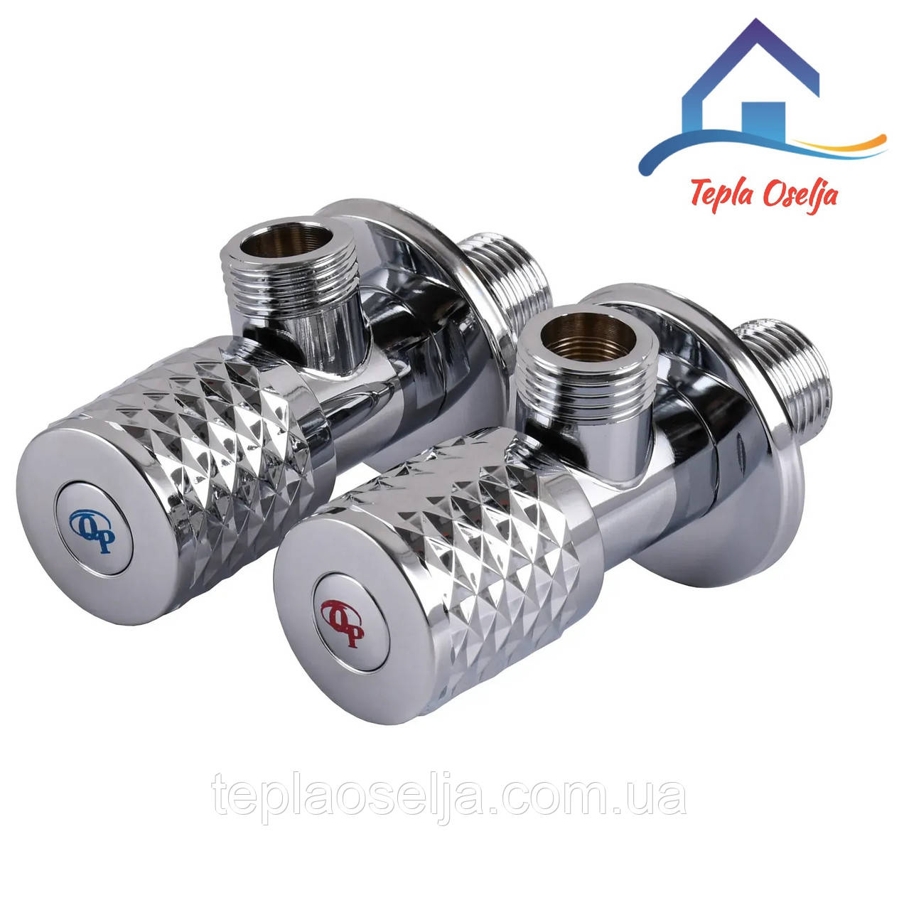 Набір кранів кутових кераміка PROFESSIONAL EXCLUSIVE 1/2″X1/2″ 9999 CHROME (1уп.)Набір кранів кутових кераміка PROFESSIONAL EXCLUS, фото 1