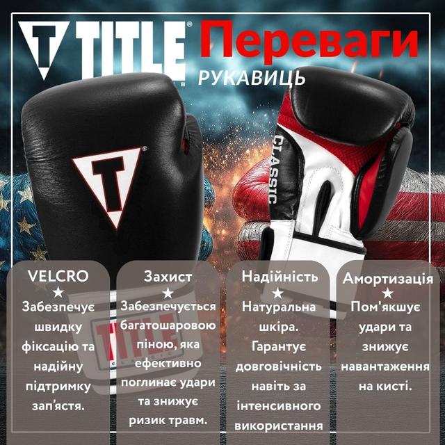 Боксерські рукавиці TITLE Classic Leather 2.0 Black/White/Red M 12 oz (бинти 4м. в комплекті) 2 6771532144 w640 h2048 lets win this. 5