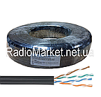 Кабель UTP (РЕ) зовнішній 4пари 4x2x (0,51 мм CCA) , чорний, 305 м/бухта