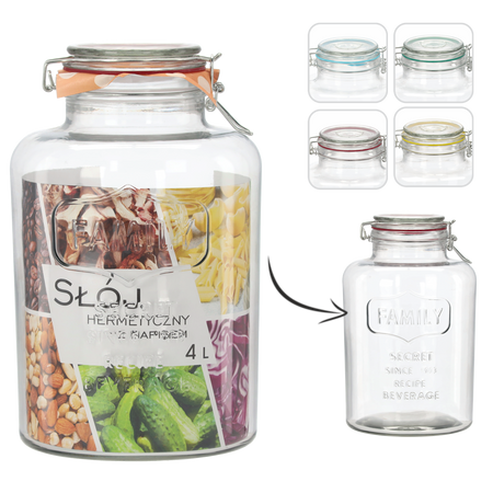 ГЕРМЕТИЧНА БАНКА 4 Л З НАБІРКОЮ "СІМ'Я", фото 1
