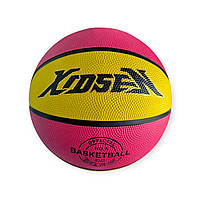 М'яч баскетбольний XIDSEN розмір 5 жовто-рожевий 5#2-Yellow+Red