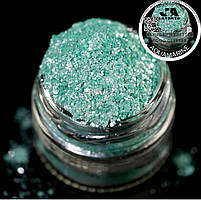 Харчовий блиск глітер AQUAMARINE 5 г канурин зелено-блакитний