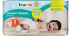 Підгузники Lupilu soft&dry Німеччина 3 (4-9кг) 56шт