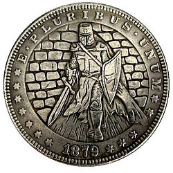 Сувенір монета долар США 1879г "Крестоносець". Hobo Coin American Morgan
