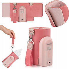 Підігрівач пляшок  Lionelo THERMUP GO EVO CORAL PINK