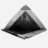 Тенти поліпропіленові, щільність 200г/м², ТМ "Master Tool". (сіро-чорний колір)