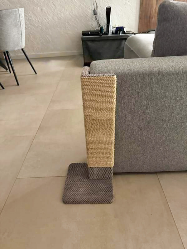 Кутова кігтеточка з основою для кішок 52*12*12 см моко, фото 1