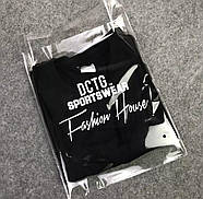 Пакет прозорий з клейкою стрічкою та брендуванням під друк логотипу для одягу та іншої упаковки 20х30 см, фото 7