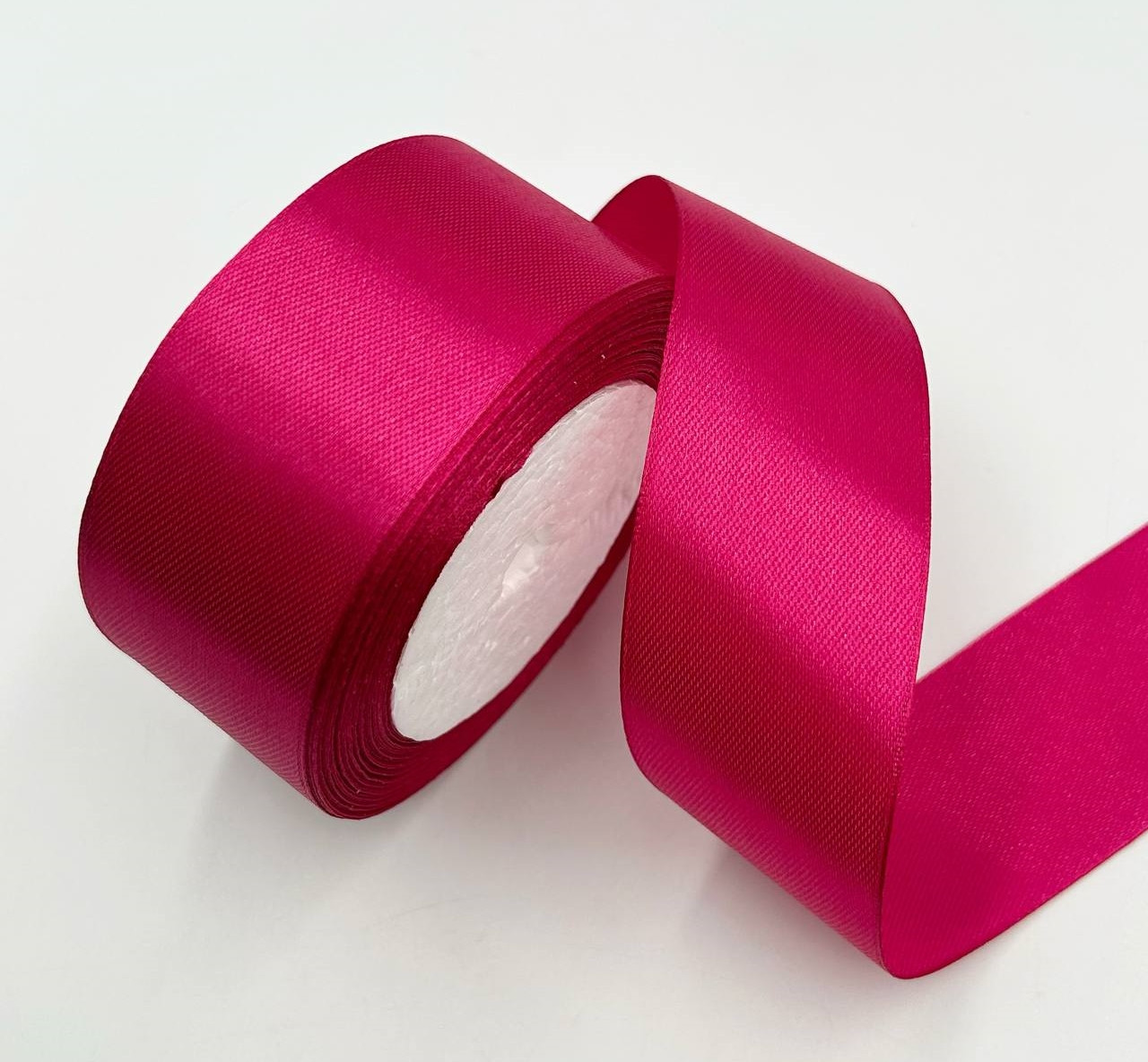 Стрічка атласна / 4см / 23 метри / Сливовий, фото 1