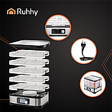 Сушарка для грибів та овочів RUHHY з дисплеєм, набір 10 лотків, фото 7