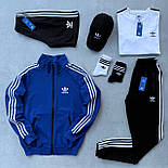 Чоловічий спортивний костюм комплектом футболки+шорти та шкарпетки весна-літо 6в1 Туреччина червоний. Живе фото, фото 6