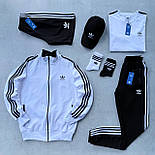 Чоловічий спортивний костюм комплектом футболки+шорти та шкарпетки весна-літо 6в1 Туреччина червоний. Живе фото, фото 4