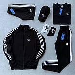 Чоловічий спортивний костюм комплектом футболки+шорти та шкарпетки весна-літо 6в1 Туреччина червоний. Живе фото, фото 7