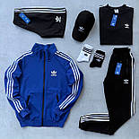 Чоловічий спортивний костюм комплектом футболки+шорти та шкарпетки весна-літо 6в1 Туреччина червоний. Живе фото, фото 10