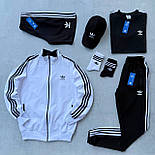 Чоловічий спортивний костюм комплектом футболки+шорти та шкарпетки весна-літо 6в1 Туреччина червоний. Живе фото, фото 5