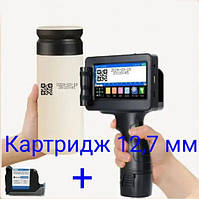 Маркіратор сольвентний Ручний принтер Датер + Картридж 12,7 мм класс А чорний