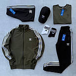 Чоловічий спортивний костюм комплектом футболки+шорти та шкарпетки весна-літо 6в1 Туреччина червоний. Живе фото, фото 9