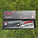 Садові довгі ножиці для обрізання кущів із пружиною, фото 2