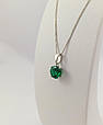Срібне кольє з смарагдом "Nano" БПК4500-ізн, фото 5