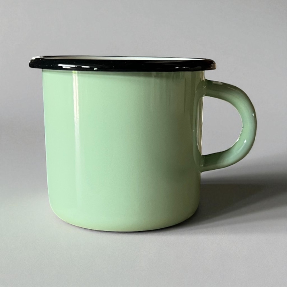 Кружка 0.4л емальована м'ятна з плоским дном 01031/4