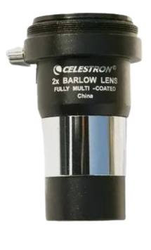 Лінза Барлоу Celestron 2×1,25" — металевий корпус, багатошарове просвітлення, лінза для телескопа