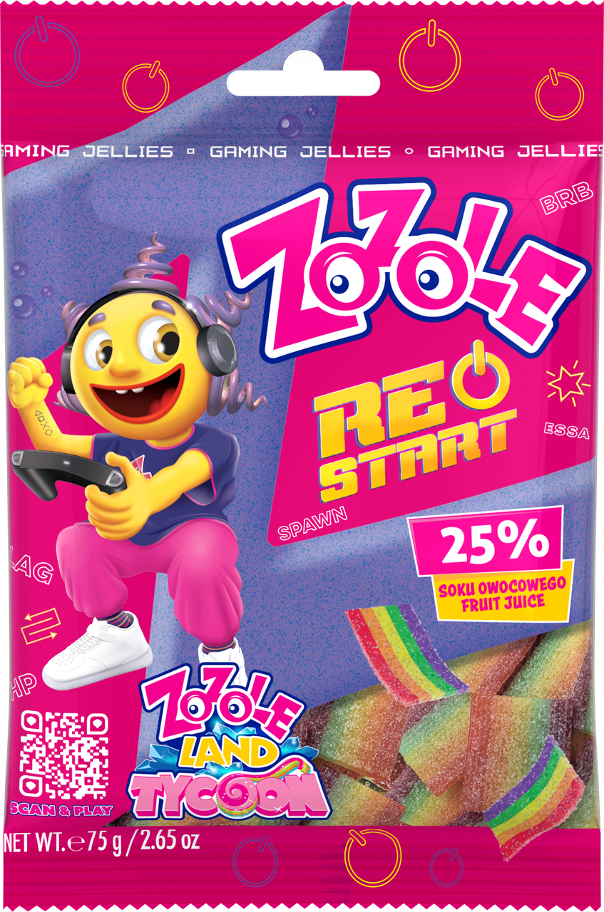 Цукерки желейні RESTART 75г*16шт ТМ Zozole, фото 1