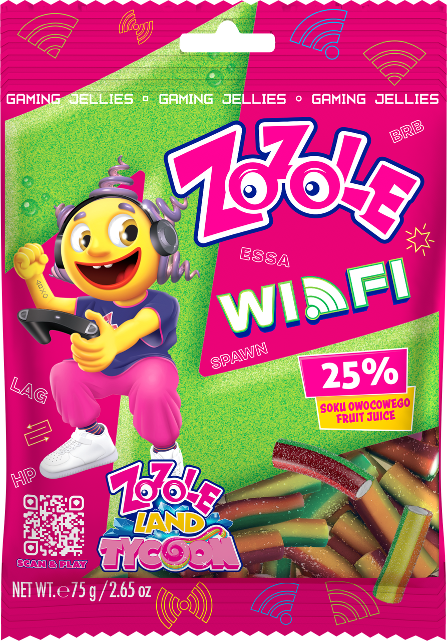 Цукерки желейні WIFI 75г*16шт ТМ Zozole, фото 1