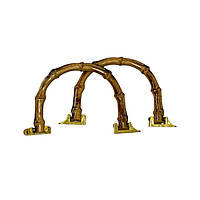 Ручки для сумки акрилові під бамбук пари 10,9 см із тримачами гвинтиках