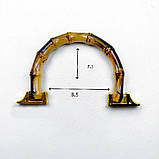 Ручки для сумки акрилові під бамбук пари 10,9 см із тримачами гвинтиках, фото 4