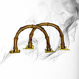 Ручки для сумки акрилові під бамбук пари 10,9 см із тримачами гвинтиках, фото 3