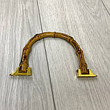 Ручки для сумки акрилові під бамбук пари 10,9 см із тримачами гвинтиках, фото 5