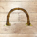 Ручки для сумки акрилові під бамбук пари 10,9 см із тримачами гвинтиках, фото 6